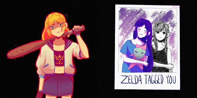 2021, Zelda and Link from Breath of the Wild. I think I got super into Omori around this time so I combined my 2 hyperfixations together heh.