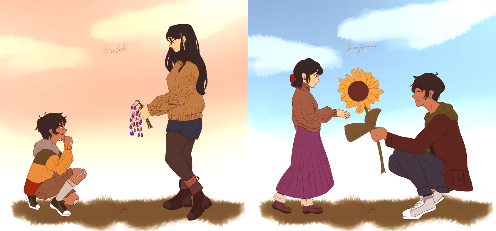 2022, Etta and Leo (OCs). Awe wait this is actually so cute, maybe I should unabandon them HAHA.