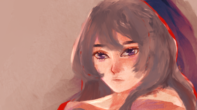 2022, Unnamed OC. I was testing out brushes! I did not like how this turned out booo.