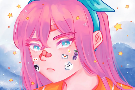 2023, Aubrey from Omori! Made her into postcards but I never put them up for sale oops.