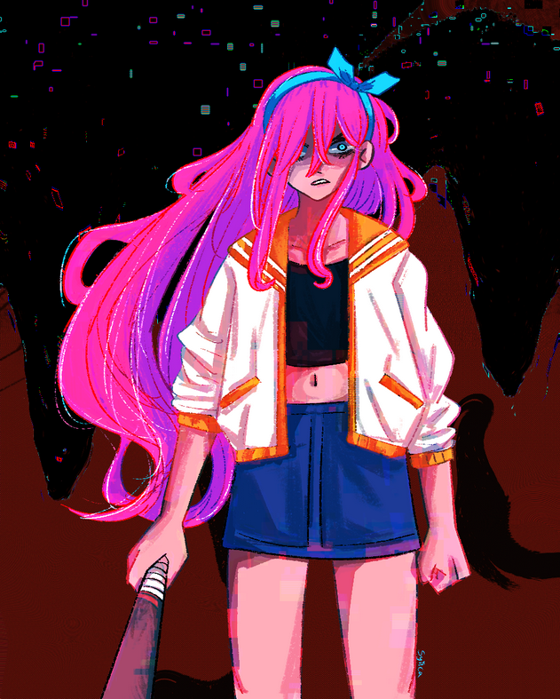 2023, Aubrey from Omori. I learned about something that made me SUPER mad so I did some vent art with Aubrey LMAO.