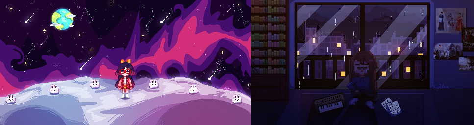 2023, Streamer persona & friend OC. The birth of the moonbuns and I also made a banner for Xygdrasil!