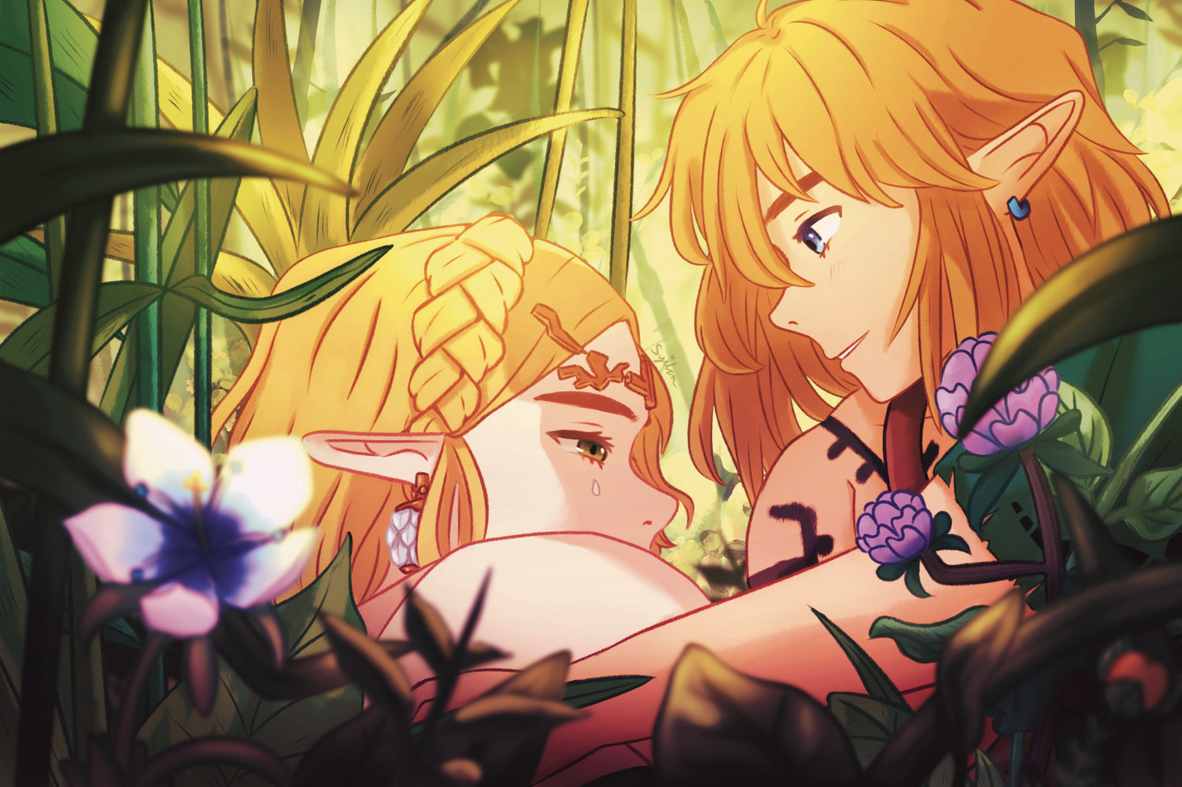2023, Zelda and Link from Tears of the Kingdom, reference from Princess Mononke. One of my most popular pieces!