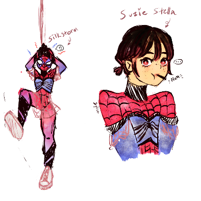 2023, Suzie Stella (Silkstorm) Spiderverse OC. I got really into spiderman again after that movie LOL. 
