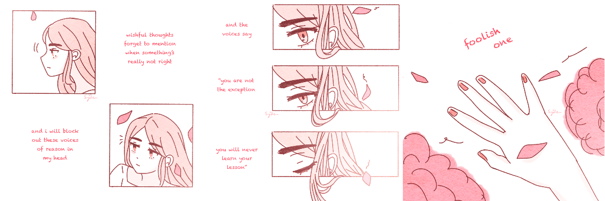 2023, Original comic. Back in my angsty moody mood heh. I'm pretty sure the lyrics were from one of Taylor Swift's songs?? Anyway I really like the colors in this!