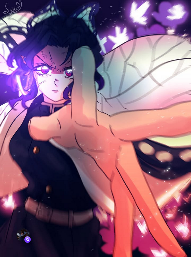 2025, Shinobu from Demon Slayer: Kimetsu no Yaiba. Loved the movie and immediately drew something!