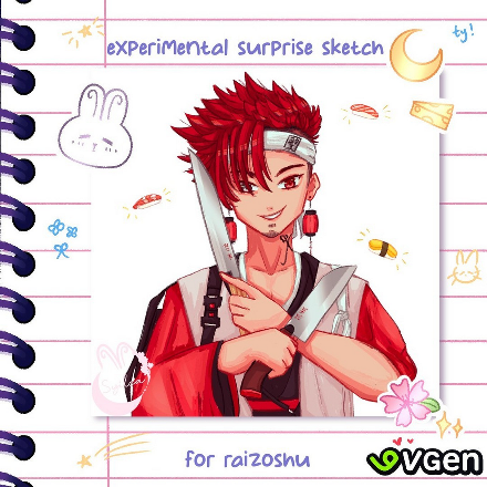 2025, Experimental surprise sketch for Raizoshu.