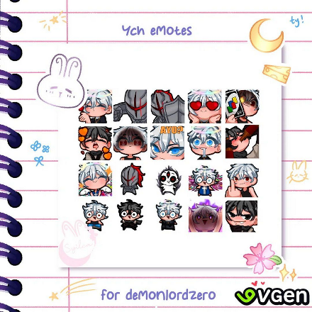2025, YCH emotes for Demonlordzero.