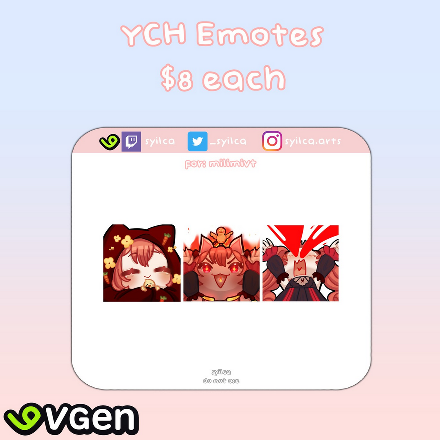 2024, YCH emotes for Milimivt.